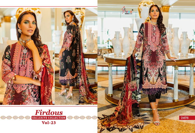 Shree Firdous 23 Festive Wear Wholesale Cotton Pakistani Salwar Suits 
